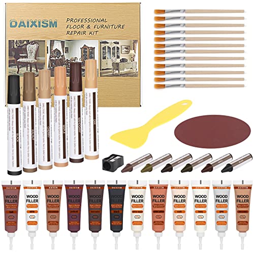 Furniture Repair Kit Wood Touch up Maker Restore Any Wood Furniture, Cover Surface Scratch for Wooden Floor Table, Filler Oak, Cabinet, Door, Veneer, Set of 39 - color: 39 Set