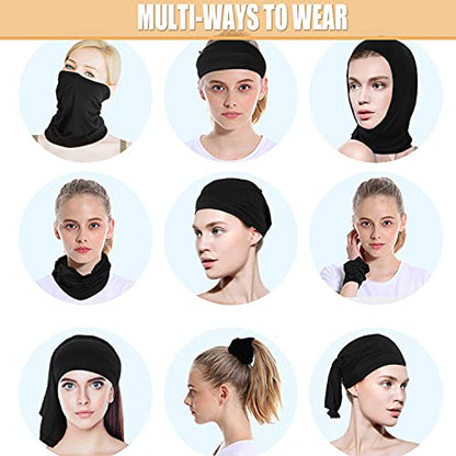 Neck Gaiter Bandana Face Mask: Sun Cooling Scarf Gator Cover Head for Men Women - color: Navy&royal Blue&grey&black