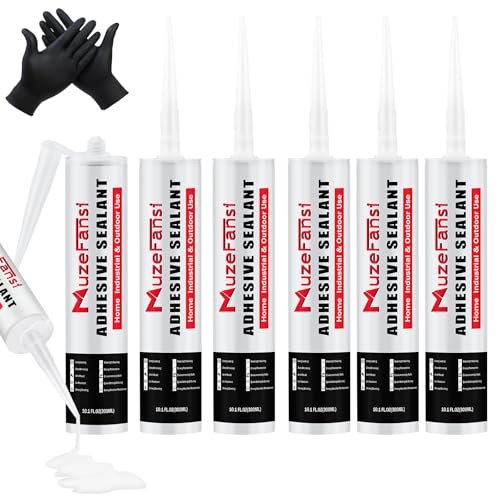 RV Silicone sealant 6Pack, Self-Leveling Lap Sealant for RV Roofs,White RV Caulking Lap Sealants for Camper Trailer Roof Window, Waterproof RV Silicone Sealants Roofing Repair Kit - style: Self Leveling 6 Packs