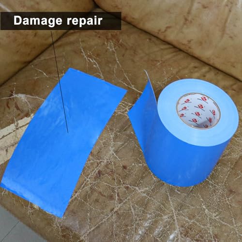 BOMEI PACK 6" Blue Duct Tape,Wider Roll,6 Inches x 60 Yards,9 Mil Thick Heavy Duty,Waterproof,Flexible,No Residue and Tear by Hand,Multi-Use for Indoor & Outdoor Repairs - color: Blue