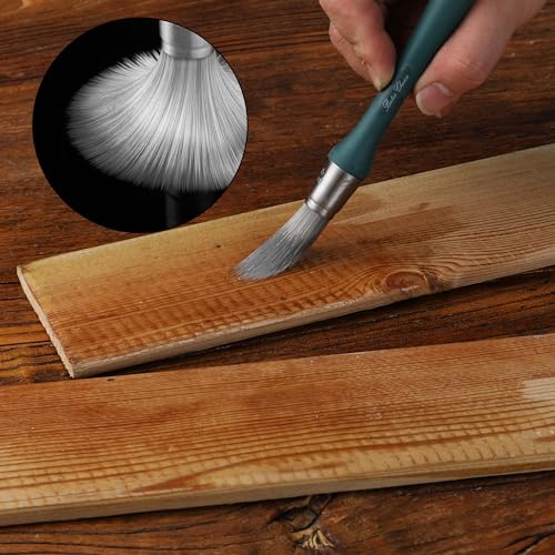 Bates- Trim Paint Brush, 3 pcs, 5/8”, 3/4” and 1”, Ergonomic Handles, Sunset Coastline Colors, Trim Brushes for Painting - color: Sunset Coastline