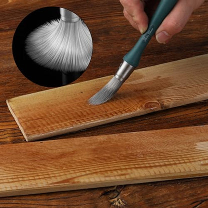 Bates- Trim Paint Brush, 3 pcs, 5/8”, 3/4” and 1”, Ergonomic Handles, Sunset Coastline Colors, Trim Brushes for Painting - color: Sunset Coastline