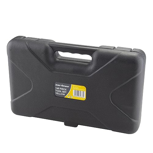 CARTMAN 148 Piece Tool Set General Hand Tool Kit with Plastic Toolbox Storage Case, Automotive Set Yellow - color: Yellow