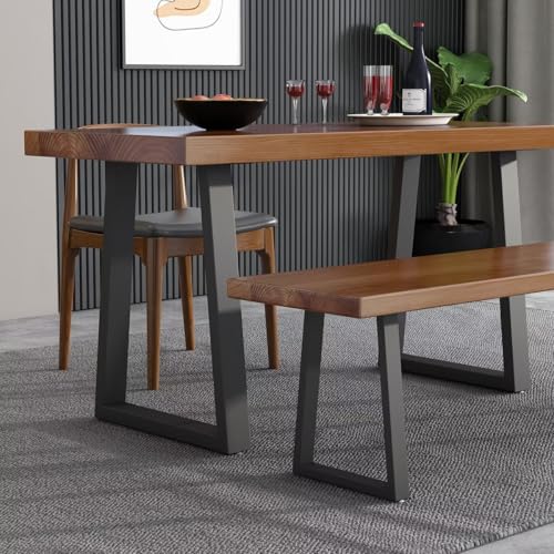Metal Table Legs 28 inch, Heavy Duty DIY Industrial Desk Furniture Legs Set of 2 Black 28" H×18.5" W - color: 28" Table Legs 1, size: 28" X 18.5"