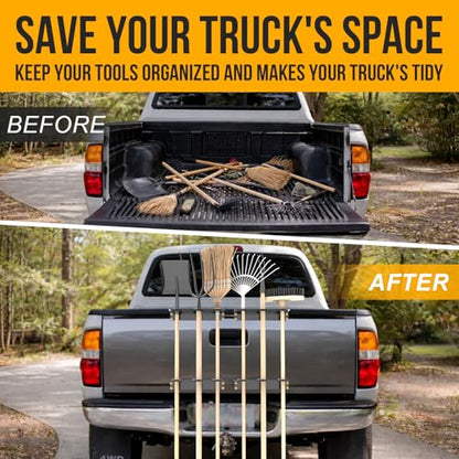 Utility Trailer Tool Rack, Shovel Holder for Truck, 4Pcs 3 Hole Tool Rack Rake Shovel Holder Landscape Hand Tool Accessories for Trailer Truck - size: 4pcs 3 Hole Tool Rack
