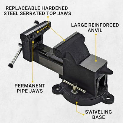 Yost Vises 905-AS 5" Heavy Duty Steel Bench Vise - size: 5", style: Heavy Duty