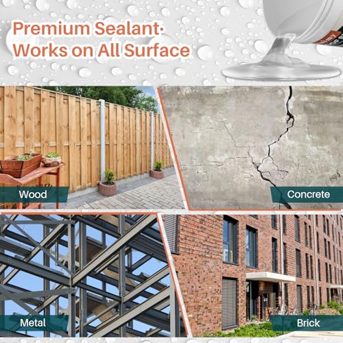 Tkaimy Transparent Waterproof Coating Agent, 5 Gallon, Invisible Waterproof Sealant Leak Repair, Indoor & Outdoor Roof, Shower, Wall, Kitchen, Skylight, Clear Water Proof Sealant - style: 640 OZ