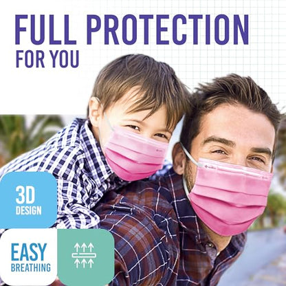 Medtecs Kids Face Mask Disposable - 2 Sizes Option (Child/Youth) 50 PCs - Comfy 3-Ply Breathable Children Masks, the Better & Safer Choice - Youth | Cherry Blossom - color: 04. Cherry Blossom, size: Youth - 50 PC