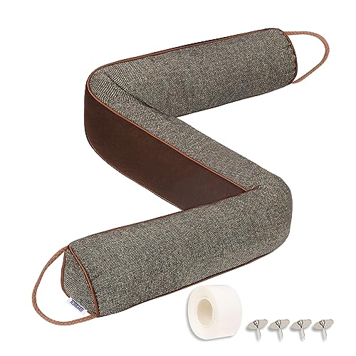 TORRAMI Under Door Draft Stoppers 38 Inch, Heavy Triangle Stop Draft Block Cold Air/Wind/Breeze Noise Blocker Door Sweeps Weather Stripping Bottom Seal Brown - color: Brown, size: 38 inch