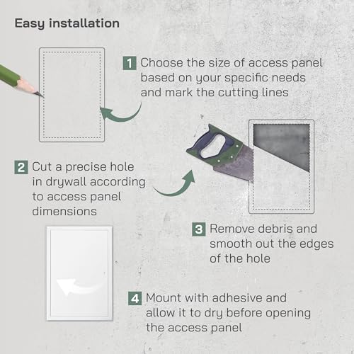 Vent Systems Access Panel for Drywall 16 x 24 Inch - Wall Hole Cover Plate - Metal Access Door with Handle - Plumbing Access Panel for Drywall - Service Shaft Crawl Space Door - Wall Access Panel - size: 16" x 24"