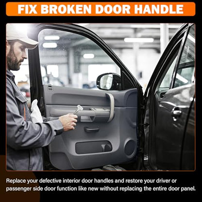 Yinlowa Interior Door Handle Kit Front Rear Left Right Side for 2007-2013 Chevy Silverado Tahoe Suburban Avalanche, GMC Sierra Yukon, Cadillac Escalade, Replace 20833606 20833602 80374 15936892 - size: Left Driver Side + Right Passenger Side