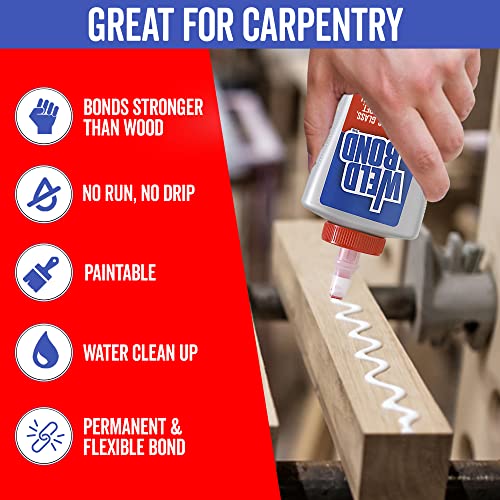 Weldbond Multi-Purpose Glue - The Ultimate Bonding Solution ! Non-Toxic Glue for Wood Glue Glass Mosaic Ceramic Pottery Craft Tile Porcelain Stone Jewelry Fabric Furniture & More. 5.0z /160ml 6-Pack - size: 6 pack