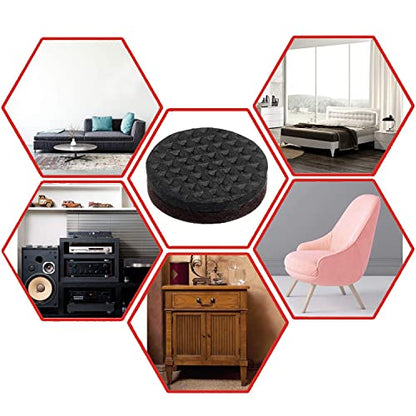 Yelanon Non Slip Furniture Pads -42 pcs 1" Furniture Grippers, Non Skid for Furniture Legs,Self Adhesive Rubber Feet Furniture Feet, Anti Skid Hardwood Floor Protector for Keep Couch Stoppers - size: 42pcs 1" Round