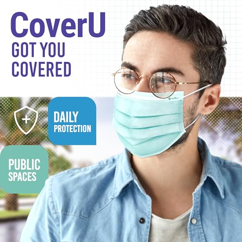Medtecs Face Mask Disposable – Available in 50 & 2,000 pcs – ASTM Level 1, 3-Ply Breathable, Soft Fit – Adult Size – Ideal for Commuting & Daily Wear - color: 07. Green, size: Adult - 50PC