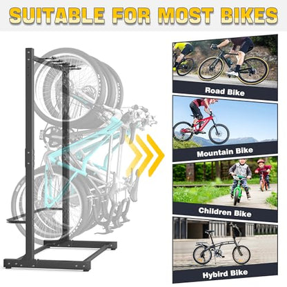 Ultrawall Freestanding Bike Rack, Vertical Bike Storage Stand for Garage, Indoor Bicycle Organizer, Holds Up to 5 Bikes - style: Holds 5 Bikes