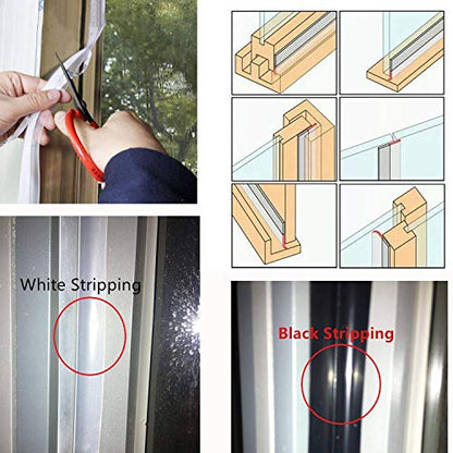 Weather Stripping, Door Seal Strip Self Adhesive Silicone Draft Bottom Gap Replacement Strip Roll Soundproof for Door, Window 26.3Ft (Width 35mm, Brown-Length 26.3Ft) - size: 35mm