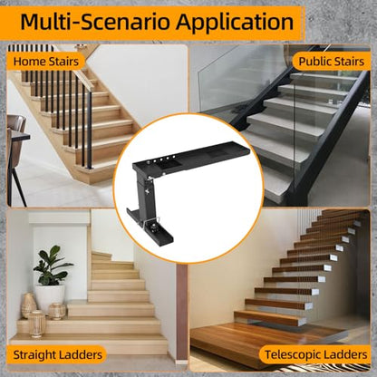 Qualward Ladder Stabilizer, Heavy-Duty Ladder Stabilizer High Strength, Ladder Leveler 12.2"-17.5", Adjustable Height and Foldable Ladder Stabilizer for Stairs with Non-Slip Feet - size: Pro 12.2"-17.5"