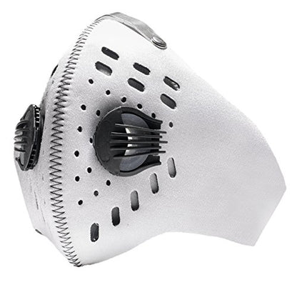ECO-GEAR Anti Pollution Face Mask with Military Grade Protection | Anti Smoke, Exhaust Gas, Dust & Pollen - color: Off White-medium