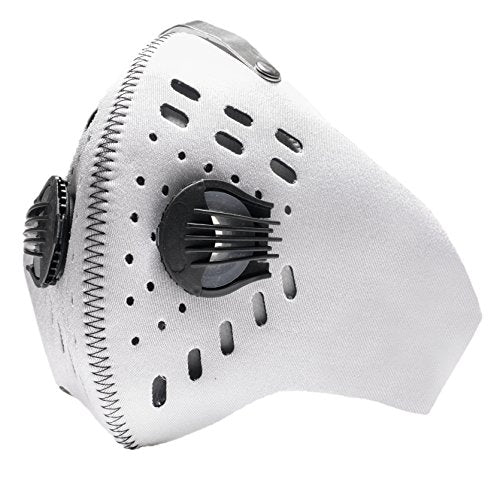 ECO-GEAR Anti Pollution Face Mask with Military Grade Protection | Anti Smoke, Exhaust Gas, Dust & Pollen - color: Off White-medium
