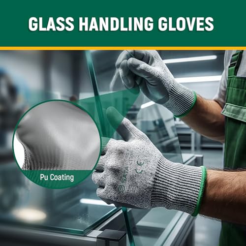 SATA Cut Resistant Gloves Level 4, EN388 Certified for Extreme Protection, Comfort Fit, Touchscreen, Anti Cut, Breathable for Construction, Woodworking, Glass Cutting, Cargo Handling, Car Repair