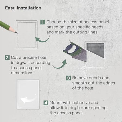 Vent Systems Access Panel for Drywall 10 x 14 Inch - Wall Hole Cover Plate - Metal Access Door with Handle - Plumbing Access Panel for Drywall - Service Shaft Crawl Space Door - Wall Access Panel - size: 10'' X 14''