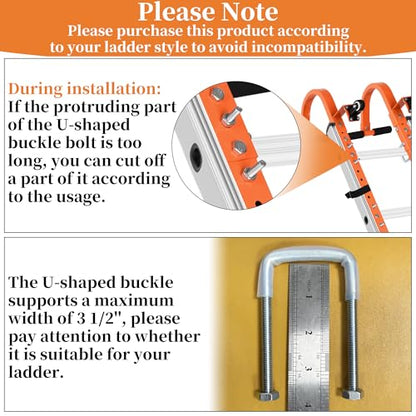 Ladder Roof Hook with Wheel Ladder Hooks for Roof Ridge, Ladder Roof Stabilizer Heavy Duty Steel, Rubber Grip T-Bar for Damage Prevention 9.4lb - size: For Roofs