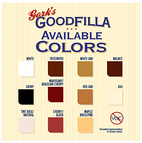 Goodfilla Rosewood, 8 oz, Wood and Grain Filler, Stainable, Sandable, Zero Waste, Non-Toxic, USA Made - color: Rosewood, size: 8 oz