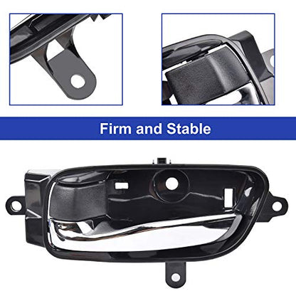 Driver Side Inside Interior Door Handle Front Rear Left with Repair Kit for 2013-2017 Nissan Altima Pathfinder, 2015-2017 Titan, 2016-2017 Titan XD, 2015-2017 Nissan Murano - size: Driver Side