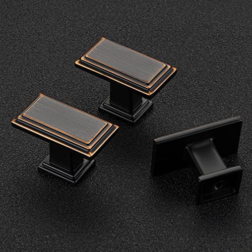 Ravinte Cabinet Knobs Rectangular Kitchen Drawer Knobs for Cabinets and Dresser (Oil-Rubbed Bronze, 1 Pack) - color: Oil Rubbed Bronze