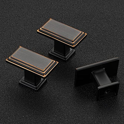 Ravinte Cabinet Knobs Rectangular Kitchen Drawer Knobs for Cabinets and Dresser (Oil-Rubbed Bronze, 1 Pack) - color: Oil Rubbed Bronze