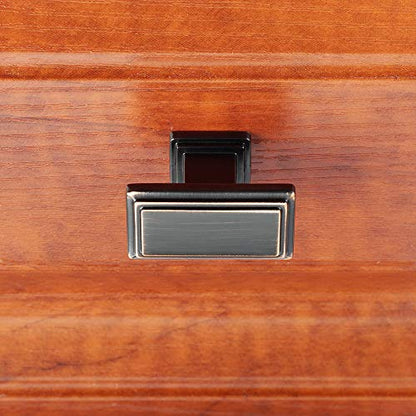 KOOFIZO 10 Pack Oil Rubbed Bronze Cabinet Knobs Rubbed Bronze Drawer Knobs K07 Rectangular Single Hole Cabinet Pulls for Cabinets Drawers Dresser Cupboard Bedroom Closet Bathroom - color: Oil Rubbed Bronze, size: Knob 01 - 10Pcs