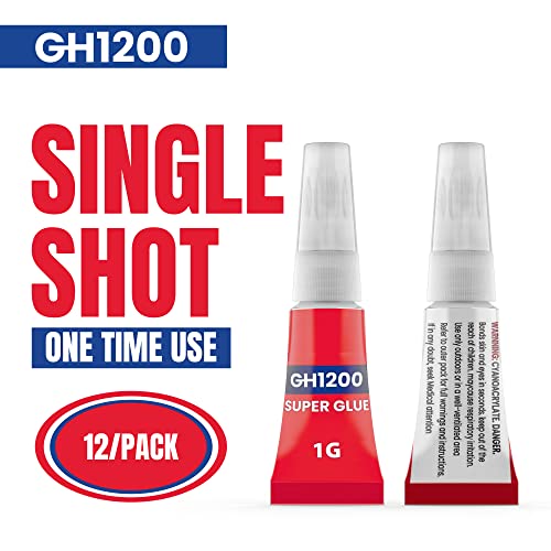 12 Grams Super Glue All Purpose with Anti Clog Cap. Ca Glue - Adhesive SuperGlue. Cyanoacrylate Glue for Hard Plastics, DIY Craft, Metal (12 g) - style: 12 g