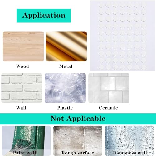 JANYUN 280 Pcs Double Sided Sticky Dots Stickers Removable Round Putty Clear Sticky Tack No Trace Sticky Putty Waterproof Small Stickers for Festival Decoration (6mm, Clear, 280) - size: 6mm Round 280pcs