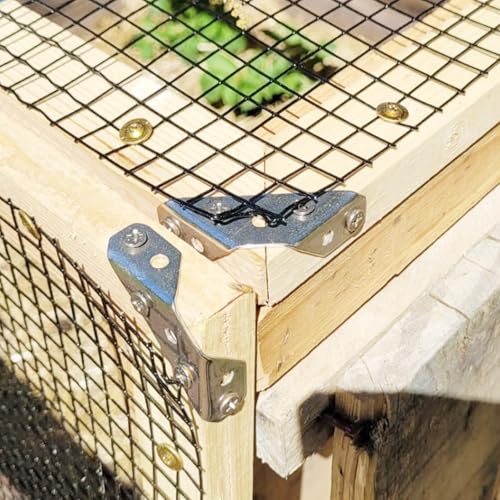 Trapezoid L Shelf Bracket Brace - Corner Connector: 15 Pack Angle Brackets Stainless Steel Support Joint with Mounting Hardware Used for Wood Chair Furniture Cabinetry Vanity Project Build Repair
