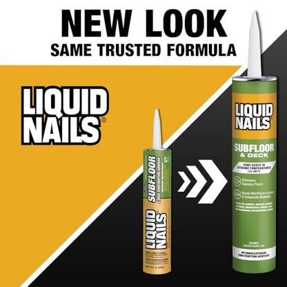 Liquid Nails LNP-602 Subfloor and Deck Construction Adhesive (LN602), 28 oz (Pack of 2) - size: 28 Ounce (Pack of 2)