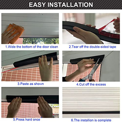 Universal Garage Door Threshold Seals Bottom Rubber Replacement, weatherproofing Garage Door Weather Stripping with Nails (10ft) - size: 10 Feet