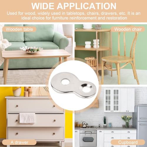 20Pcs Figure 8 Fastener,Iron Table Top Connector Desk Top Fasteners Clip,Heavy Duty Table Top Fasteners Hardware Desk Top Fastener,Easy to Install,for Wood Chair Table Top Repair