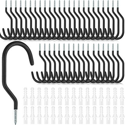 Amyhill 36 Pcs 6 Inch Heavy Duty Bike Hooks for Garage, Bike Hooks Hanger for Wall Bicycle Storage with Hanging Screw Loading Capacity 100 Lbs