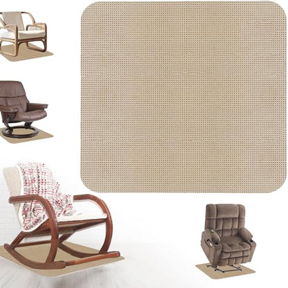 Recliner Pads for Hardwood Floors Non Skid Furniture Gripper Pad Floor Rubber Mat Anti Slide Furniture Pad Hardwood Floor Protector Swivel Chairs Recliner Mats Non Slip Recliner Grippers(Camel) - size: Sq-Camel-30"x30"