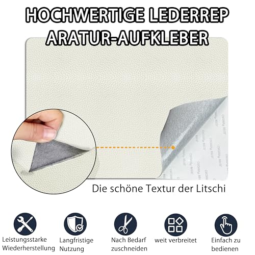 Self Adhesive Leather Repair Patch,8x12 inch Vinyl Repair Kit,Leather Repair Kit for Furniture,Car Seat,Couch,Office Chair,2 Pcs Beige - color: Beige, size: 8*12inch