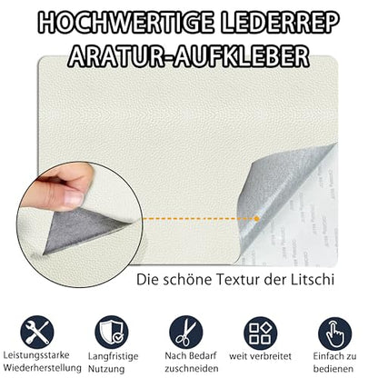 Self Adhesive Leather Repair Patch,8x12 inch Vinyl Repair Kit,Leather Repair Kit for Furniture,Car Seat,Couch,Office Chair,2 Pcs Beige - color: Beige, size: 8*12inch
