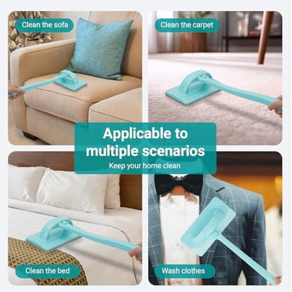 Window Cleaner Tool, Window Screen Cleaner and 3 Pack Track Cleaning Brush with 6 Replacement Cleaning Cloths, Detachable Window Cleaner Tool with Wet and Dry Dual-Use