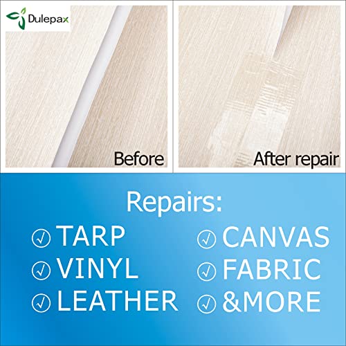 Dulepax Tent Repair Tape,Ultrastrong Awning Repair Tape,Boat Covers Repair,Double Layer RV Covers Repair Kit,Tarp Repair,Canvas Pctch Kit,Sail Tape 1 Roll of 16.4' x 2.95" - size: 16.4 ft x 2.95"