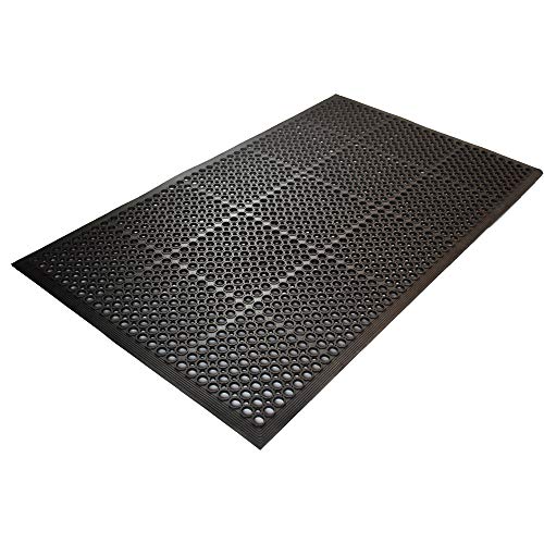 Wearwell 468.12x3x5BK WorkRite II Mat, 3' x 5' x 0.5", Black