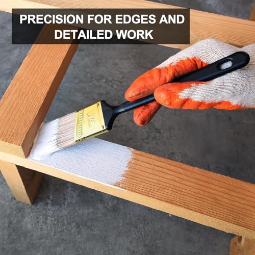 Great Andrew Paint Brushes, 30 PCS (2" 3" Flat & 2" Angled) Bulk Paint Brush Pack Multi use, Paint Brushes Set for Walls Fences Trim Home Furniture - size: 30 Pcs, 2",3"&2"a