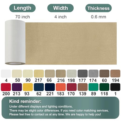 Linen Canvas Repair Tape, 4×63 Inches Flaxen Waterproof Self-Adhesive Patch for Outdoor Gear,Durable Fabric Tape for Boat Covers,Couch,Tents,Sofas,Sun Shades,Awnings,Lounge Chairs - color: Flaxen