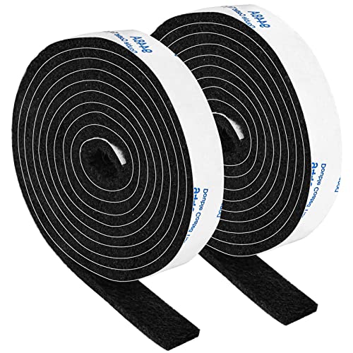 Felt Strips with Adhesive Backing, Felt Tape with Adhesive Backing, Felt Furniture Strips 2 Pack Roll 1/2x 60 Inches Black, Felt Strips for Furniture - size: 2 Rolls 1/2x60 inch