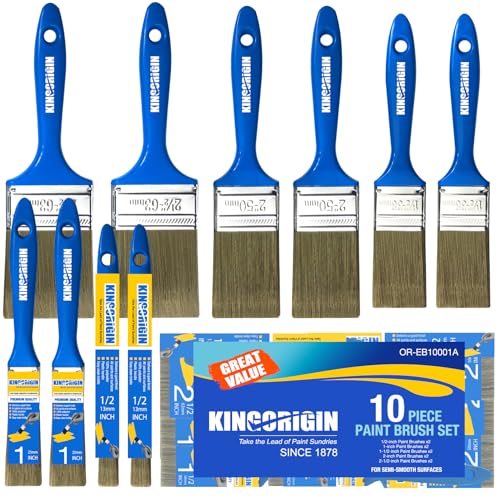 Paint Brush Set, 10 Pack Paint Brush, Chip Brush (0.5" 1" 1.5" 2" 2.5”), Small Paint Brushes Bulk, Paint Brushes for Walls and Home Decor - color: 10 Pack, Multi-size