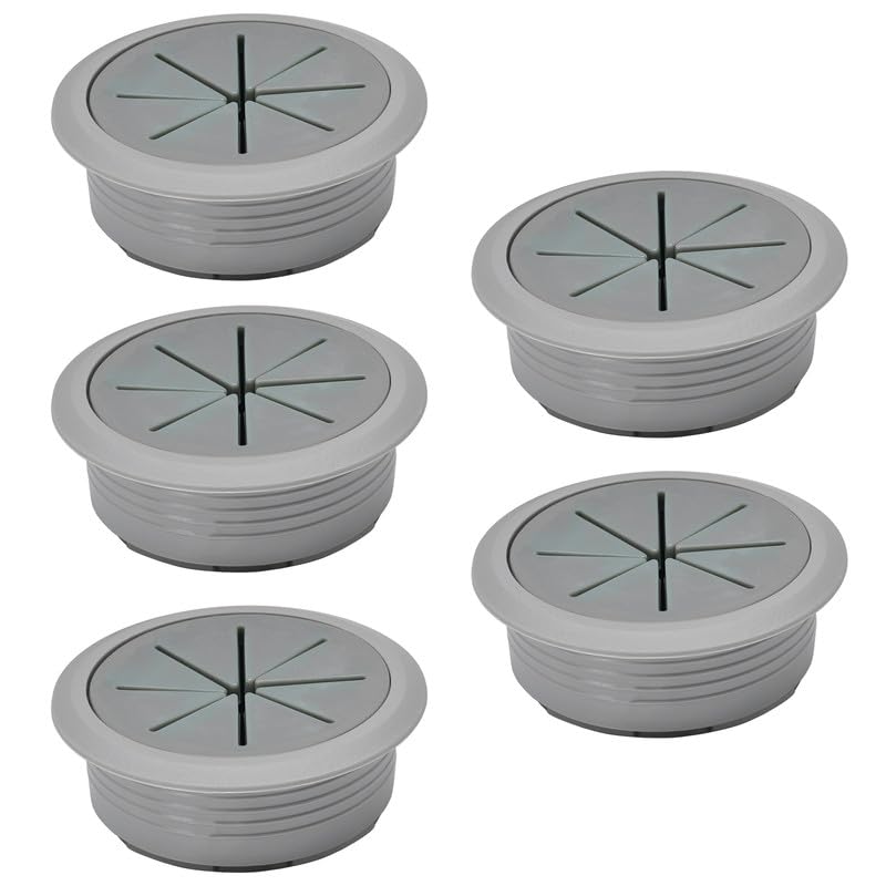 EASYEAH 5 Pcs Desk Grommet 2" / 50 mm, Desk Hole Cover for Cables Dark Grey, Cable Grommet ABS Plastic, Desk Hole Grommet for Home & Office Pc, Detachable Cable Cord Organizer - size: 2" / 50 mm, style: 5pcs Dark Grey