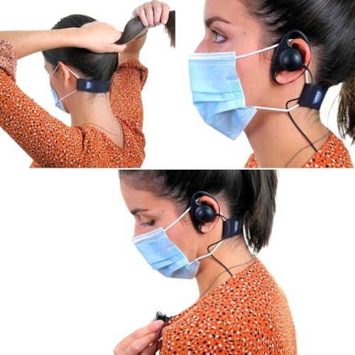 URSA Maskie Face Mask Holder | Ultra-Light & Breathable Ear Saver | Adjustable Hook Tape Gripper | Comfortable Reusable Strap Extender | Protects Ears from Strain | Multiple Ways to Wear - 2.9 g